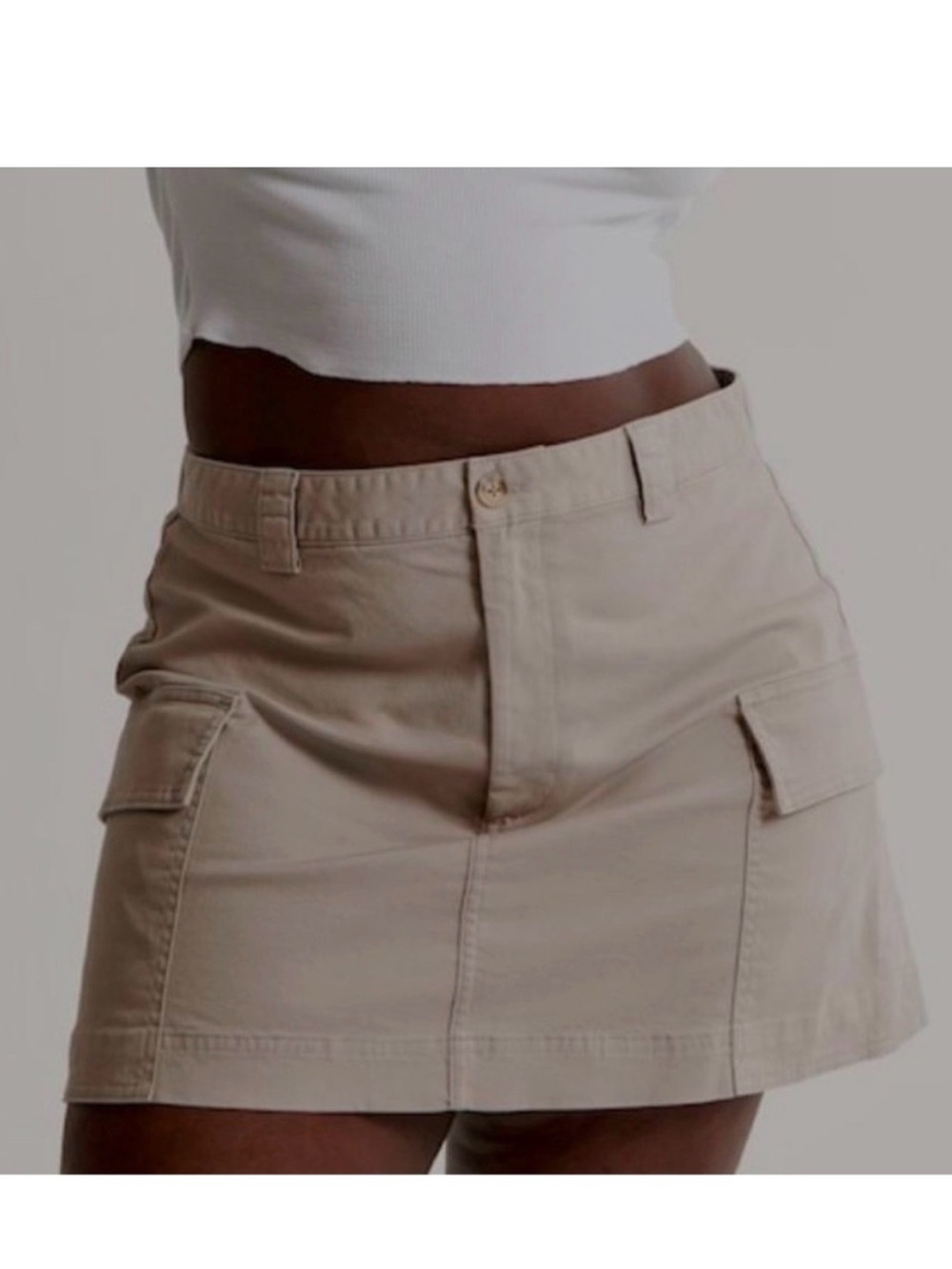 Abercrombie & Fitch Beige Cargo Mini Skirt